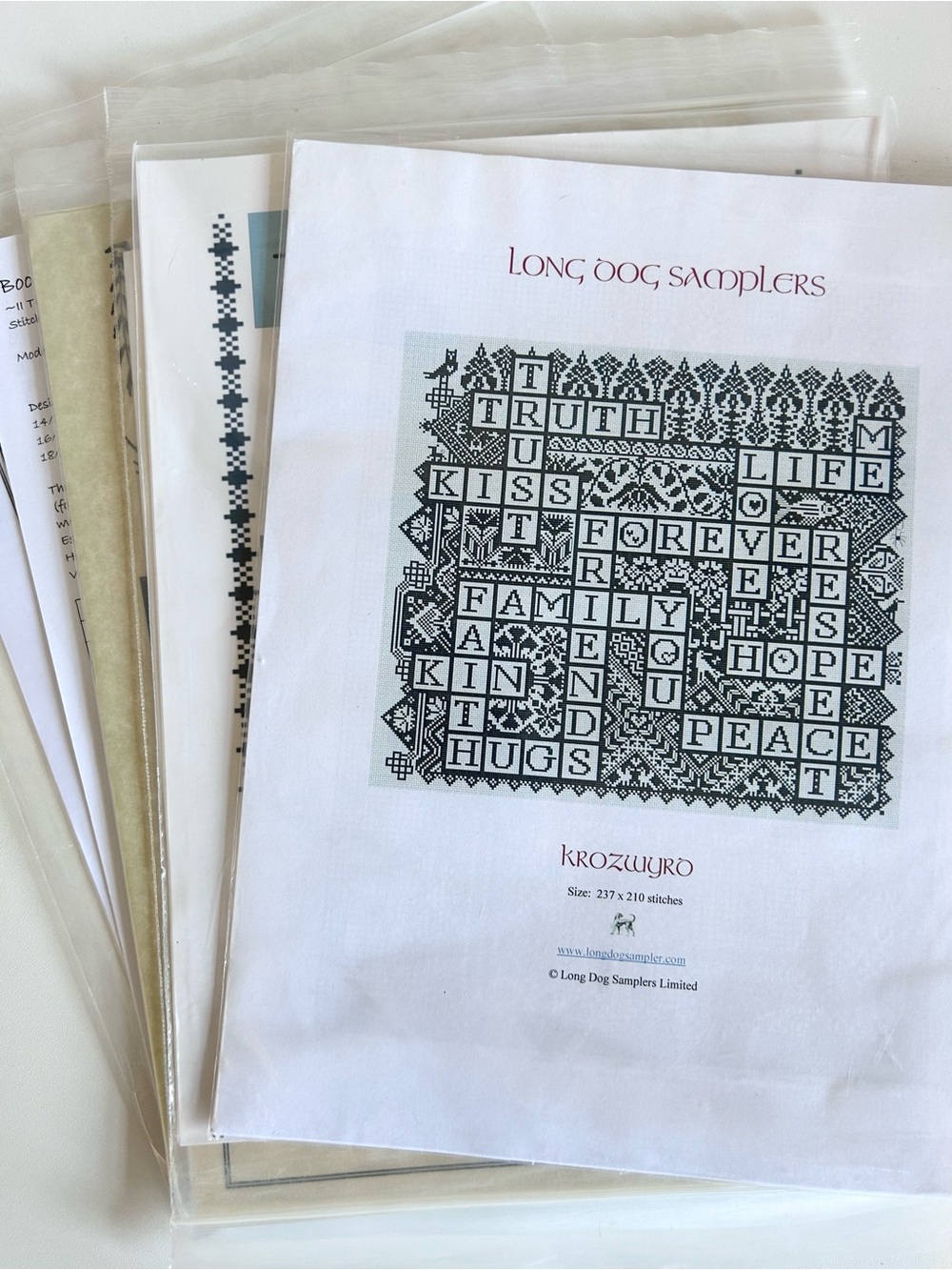 Lot of 6 counted cross stitch patterns - Samplers #2